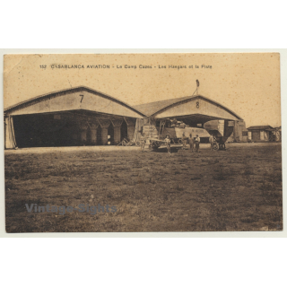 Casblanca: La Camp Cazes - Hangars & Piste / Bataillon De L'Air 137 (Vintage PC 1938)