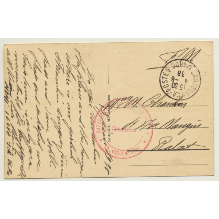 Casblanca: La Camp Cazes - Hangars & Piste / Bataillon De L'Air 137 (Vintage PC 1938)