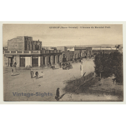 Guercif / Morocco: L'Avenue Du Maréchal Foch / Hotel Rive Gauche (Vintage PC 1939)