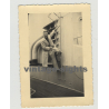 Stylish Good Looking Man On Board Of Ship  (Vintage Photo Gay Int)
