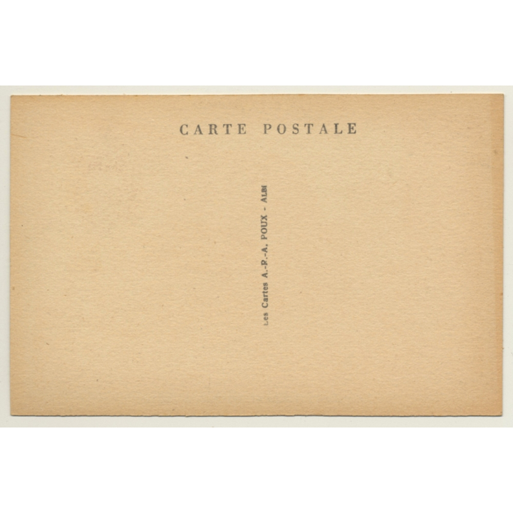 30114 Nages-Et-Solorgues / France: Place Du Griffon (Vintage PC ~1930s/1940s)