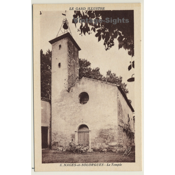 30114 Nages-Et-Solorgues / France: Le Temple / Eglise (Vintage PC ~1930s/1940s)