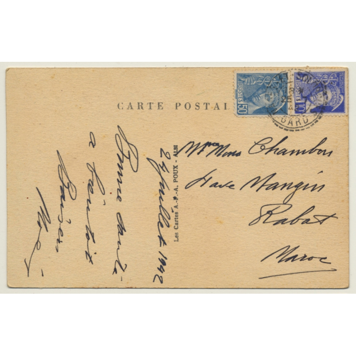 30114 Nages-Et-Solorgues / France: Le Temple / Eglise (Vintage PC 1942)