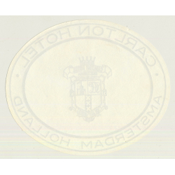 Amsterdam / Netherlands: Carlton Hotel - Holland (Vintage Luggage Label)