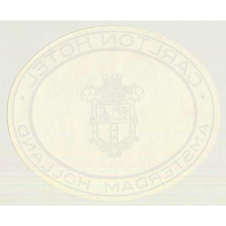 Amsterdam / Netherlands: Carlton Hotel - Holland (Vintage Luggage Label)