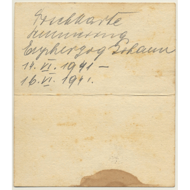 Deutsche Lufthansa: 1941 Tischkarte (Rare Vintage Illustrated Place Card)