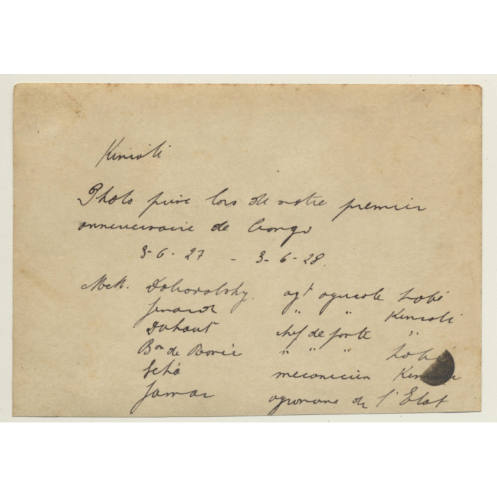 Kiniali / Congo-Belge: Colonial Delegation - Duhaut, Jamar... (Vintage Photo 1928)