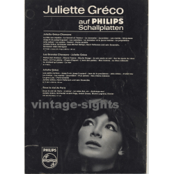 Juliette Gréco - Recital 1965/66 (Vintage German Concert Tour Booklet)