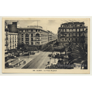 Alger / Algeria: La Place Bugeaud (Vintage PC 1938)