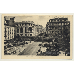 Alger / Algeria: La Place Bugeaud (Vintage PC 1938)