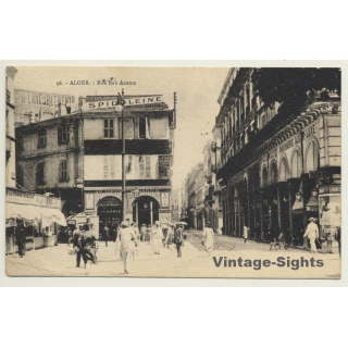 Alger / Algeria: Rue Bab Azoum (Vintage PC 1938)