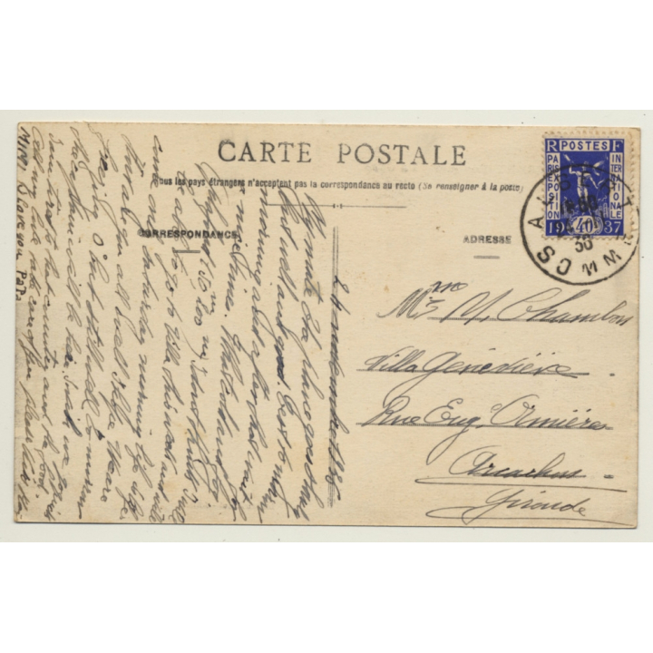 Albert (Somme) / France: La Gare / Train Station (Vintage PC 1936)