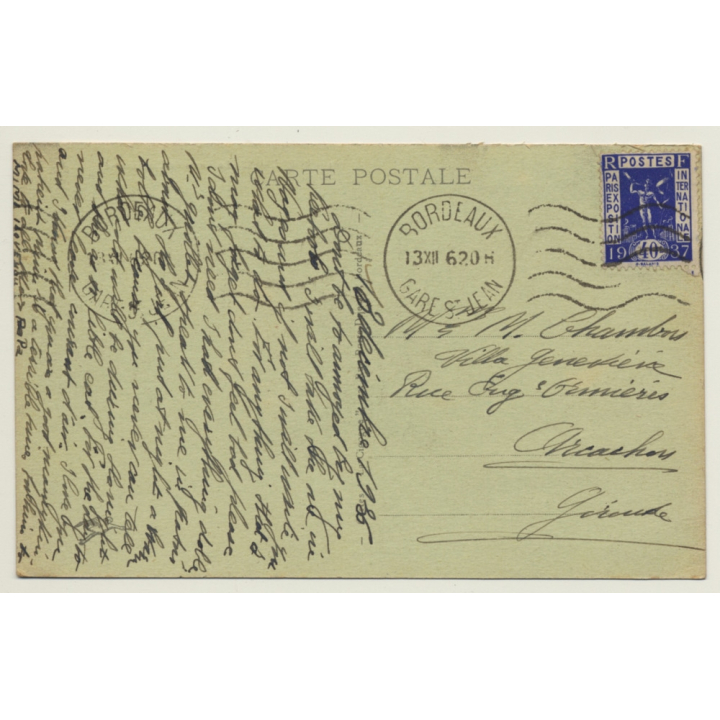 Bordeaux / France: Le Cours De L'Intendance (Vintage PC 1936)