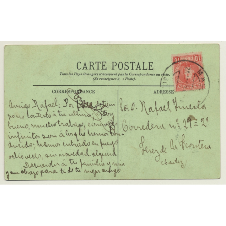 Maghreb: Moorish Woman Drinks Coffee / Mauresque (Vintage PC L.L. 1909)