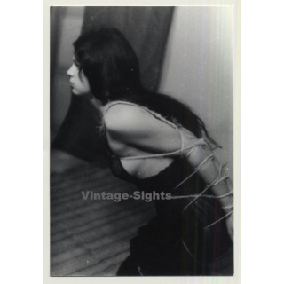 Pretty Longhaired Woman In Rope Bondage - BDSM (2nd Gen. Photo GDR ~1960s)