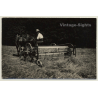 Horse Harvester / Pferde Mähdrescher (Vintage RPPC Leonar)