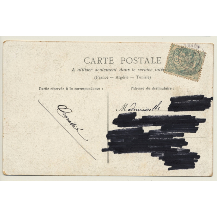 Le Deshabillé III / French Nude - Boudoir (Vintage PC 1906)