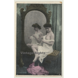 Le Deshabillé IV / French Nude - Boudoir (Vintage PC 1906)