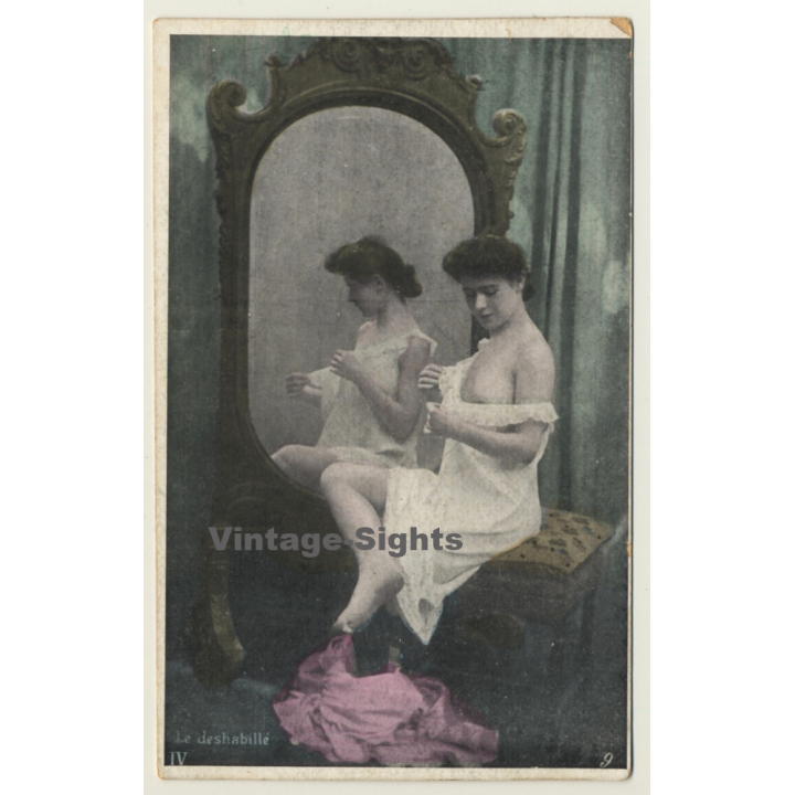 Le Deshabillé IV / French Nude - Boudoir (Vintage PC 1906)