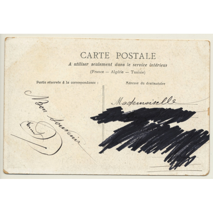 Le Deshabillé V / French Nude - Boudoir (Vintage PC ~1900s)