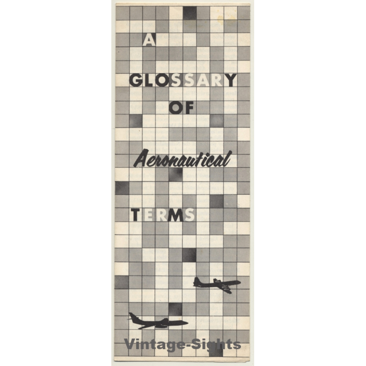 A Glossary Of Aeronautical Terms  / Federal Aviation Administration (Vintage Paper ~1960s)