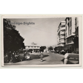 Tanger / Morocco: Place De France En Ville Nouvelle / Flic (Vintage RPPC 1950)