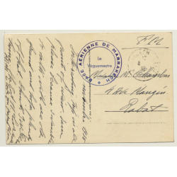 Marrakesh / Morocco: Place Djma El Fna - Base Aérienne (Vintage PC 1938)