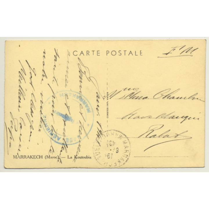Morocco: La Kououbia - Base Aérienne De Marrakech (Vintage RPPC 1941)