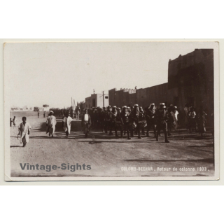 Colomb-Bechar: Retour De Colonne 1933 - Base Aérienne 201 (Vintage RPPC 1940)