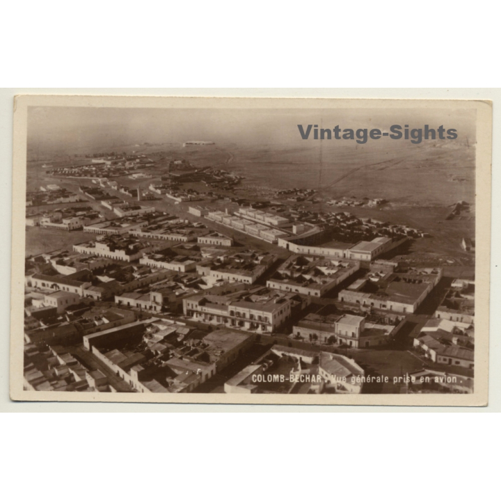 Colomb-Bechar: Vue Générale  Prise En Avion - Base Aérienne 201 (Vintage RPPC 1937)
