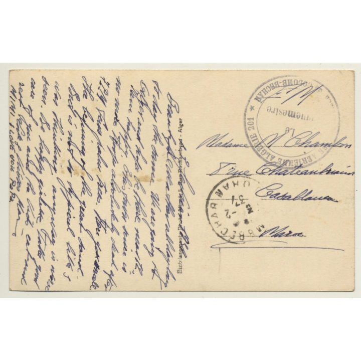 Colomb-Bechar: Vue Générale  Prise En Avion - Base Aérienne 201 (Vintage RPPC 1937)