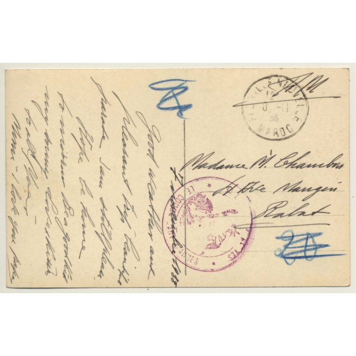 Fez - Fes: Bab Guissa - Base Aérienne (Vintage RPPC 1938)