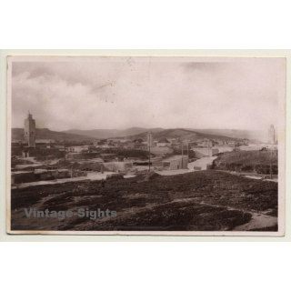 Taza: Vue Générale Ville Arabe / Direction Des Transmission (Vintage RPPC 1938)
