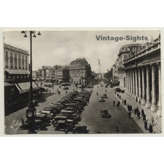 Bordeaux: Place De La Comédie / 21 Escadre Bombard.Lourd (Vintage RPPC 1947)