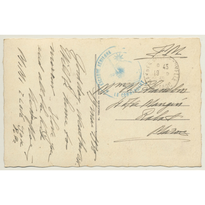 Meknès: Vue Générale - Escadre Aérienne (Vintage PC 1938)