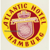 Hamburg / Germany: Atlantic Hotel (Vintage Luggage Label ~ 50s/60s)