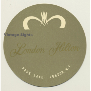 United Kingdom: London Hilton - Park Lane (Vintage Luggage Label)