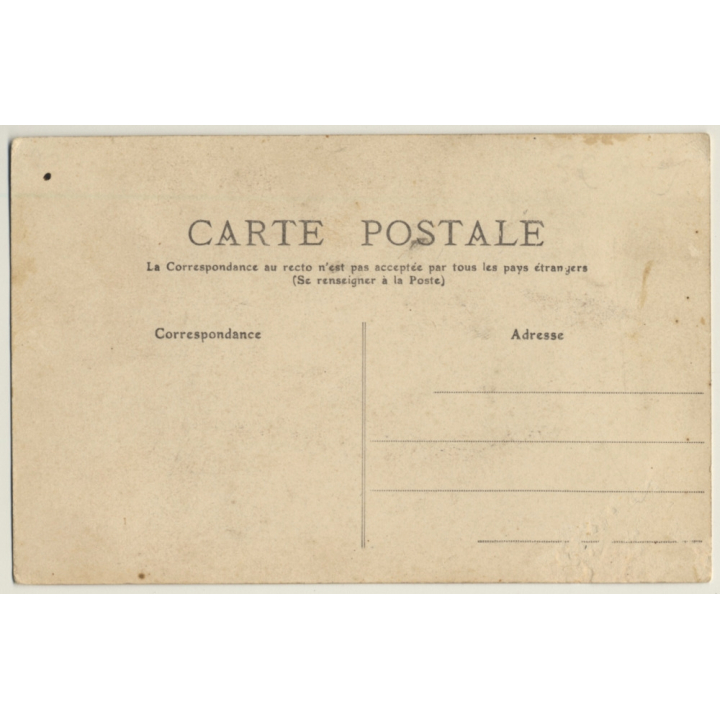 Slim French Nude On Swing / Boudoir (Vintage PC ~1910s)