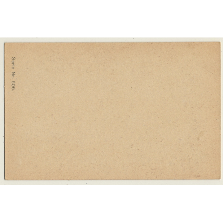 French Nude Poses Next To Pillar *1 / Boudoir (Vintage PC ~1900s)