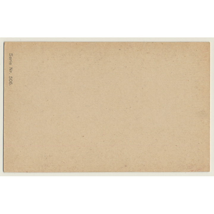 French Nude Poses Next To Pillar *3 / Boudoir (Vintage PC ~1900s)