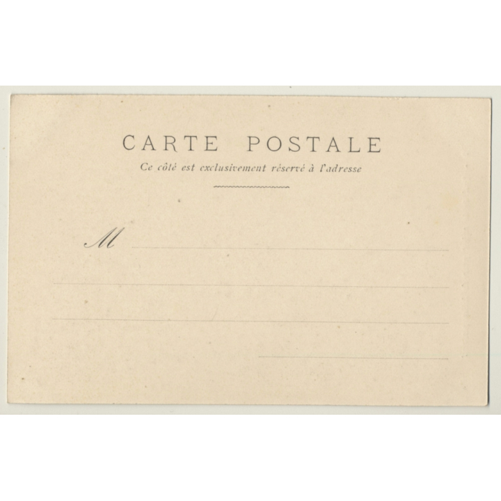 French Nude Gives Peek On Breast *1 / Boudoir (Vintage PC  ~1900s)