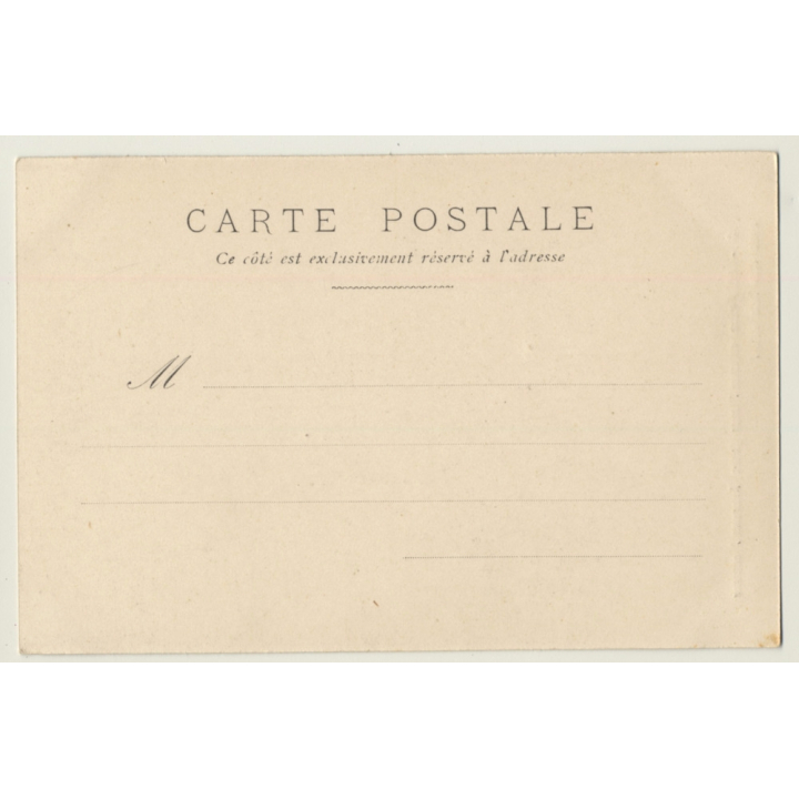 French Nude Gives Peek On Breast *2 / Boudoir (Vintage PC  ~1900s)