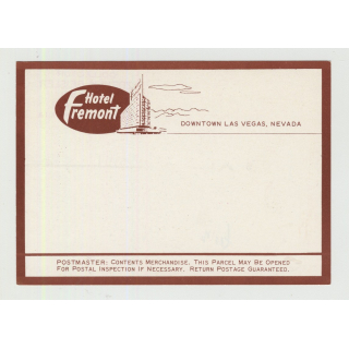 Hotel Fremont - Las Vegas / USA (Vintage Luggage/Postal Label)