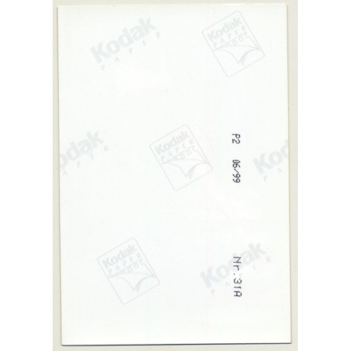 Rear View: Racy Blonde Semi Nude In Green Staircase *2 (Vintage Photo Germany 1990s)