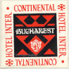 Bucharest / Romania: Hotel Inter Continental  (Vintage Luggage Label)