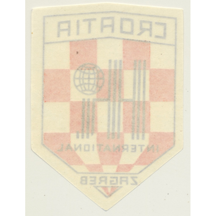 Zagreb / Croatia: Hotel International (Vintage Luggage Label)