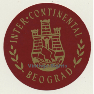 Beograd / Serbia: Inter - Continental *5 (Vintage Self Adhesive Luggage Label / Sticker)