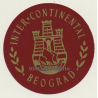 Beograd / Serbia: Inter - Continental *5 (Vintage Self Adhesive Luggage Label / Sticker)
