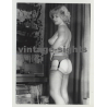 Tall Nude W. Tan Lines Puts On Lingerie 3 / Big Butt & Boobs (Vintage Amateur Photo)