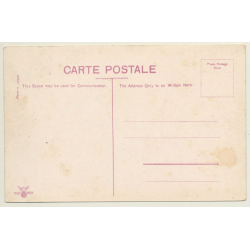 Japan: Street Merchant Sells Hot Water & Shoes (Vintage RPPC)